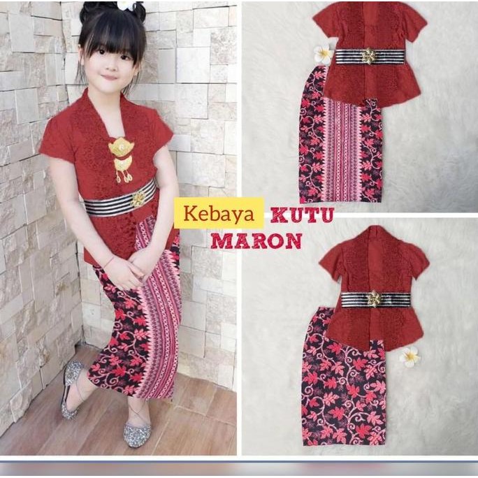 BAJU KEBAYA ANAK PEREMPUAN SET KUTUBARU ANAK TANGGUNG SETELAN BAJU ADAT BALI JAWA KEBAYA ENCIM ANAK 
