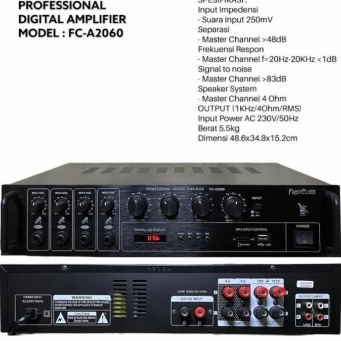 Amplifier First Class Fc 2060 Fc A2060 New Stok