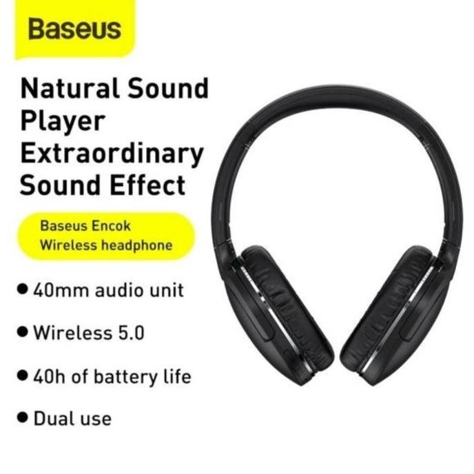 Baseus Encok Wireless Headphone D02 Pro Wireless Headset Bluetooth New Stok