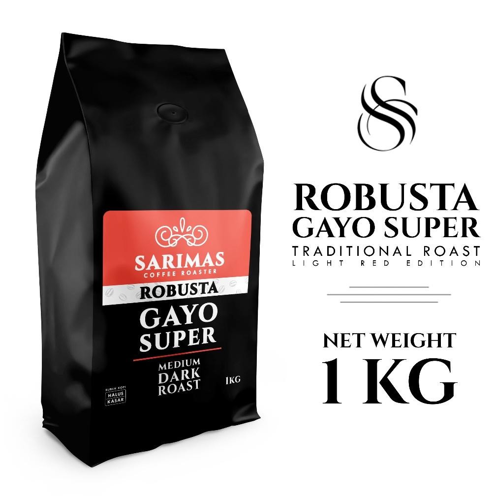 

NEW!!! Kopi Robusta Gayo Super 1KG SARIMAS (Kopi Bubuk) Fresh Roasted - Light Red
