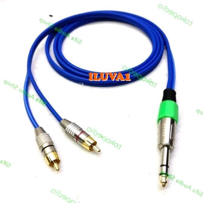 Kabel Jack Akai Stereo 6.5 To Dual Rca Gold 3M New Stok