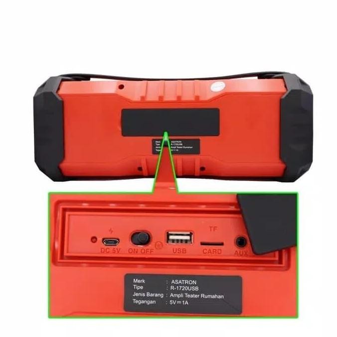 Speaker Bluetooth Portable Waterproof Asatron R 1720 New Stok