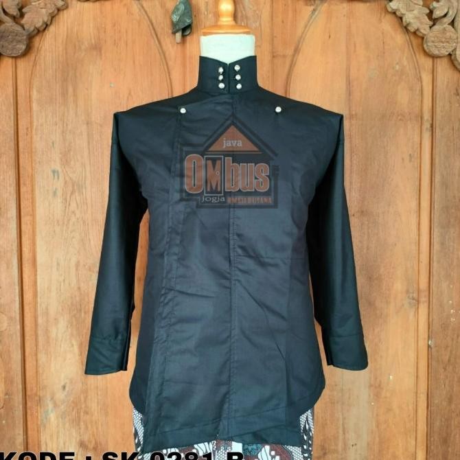 SURJAN HITAM POLOS | SURJAN TENUN | SURJAN KATUN | BAJU JAWA | BAJU TRADISIONAL | BAJU HITAM POLOS |