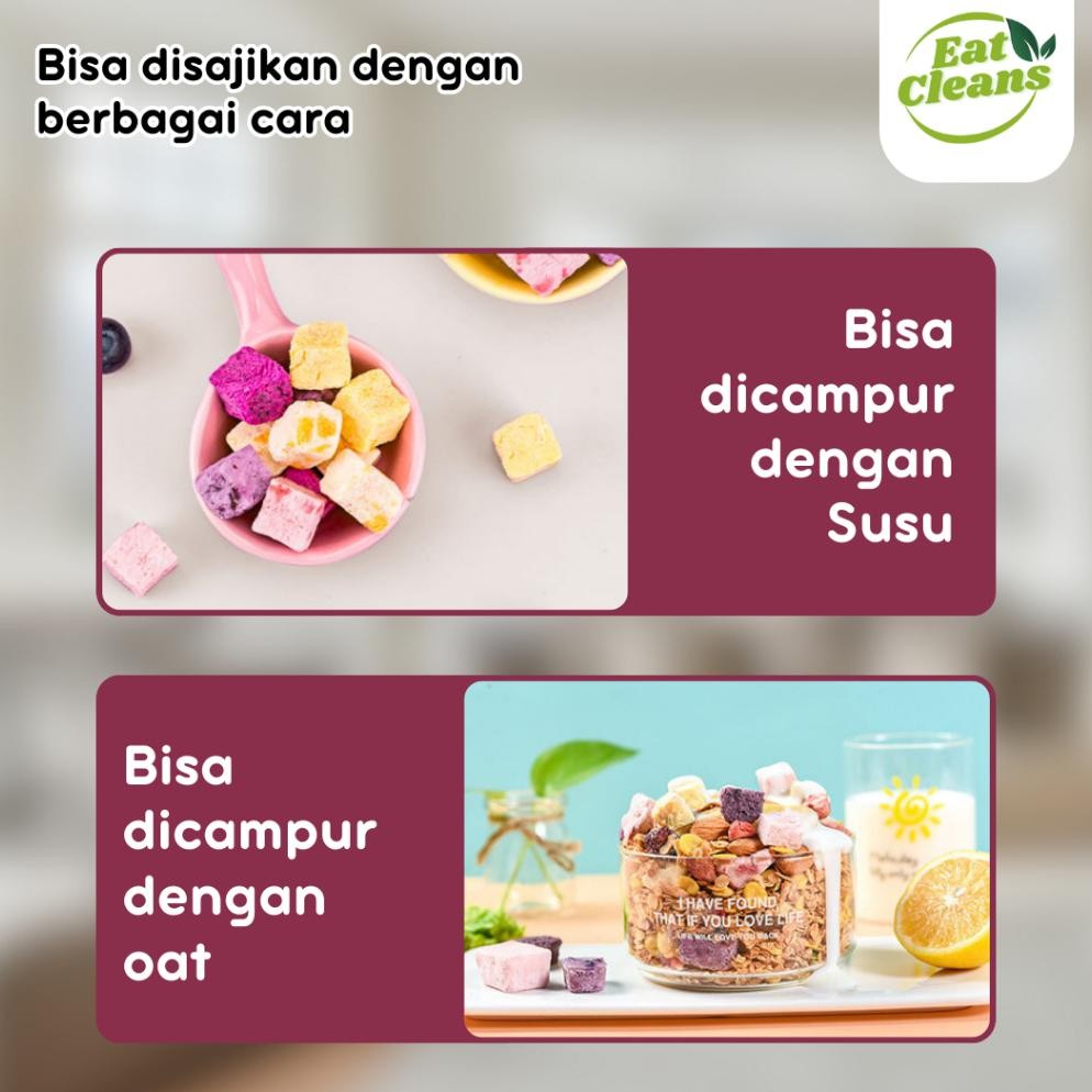 

Ready Freeze Dried Crispy Yogurt Fruits Mix Flavor - Snacks Yoghurt Kering Beku - Camilan Snack Sehat Yoghurt Beku - Cemilan Diet Yoghurt Kering Crispy