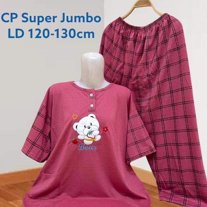 BAJU TIDUR SUPER JUMBO BABYDOLL WANITA OVERSIZ BAHAN KAOS LD 130CM