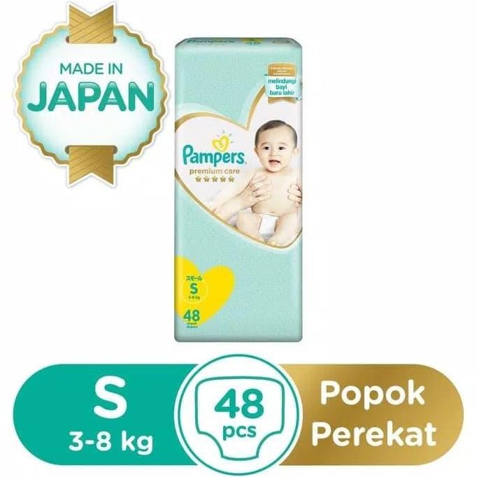Ready Stock Pampers Premium Care Popok Perekat Tape S48 S-48 S 48