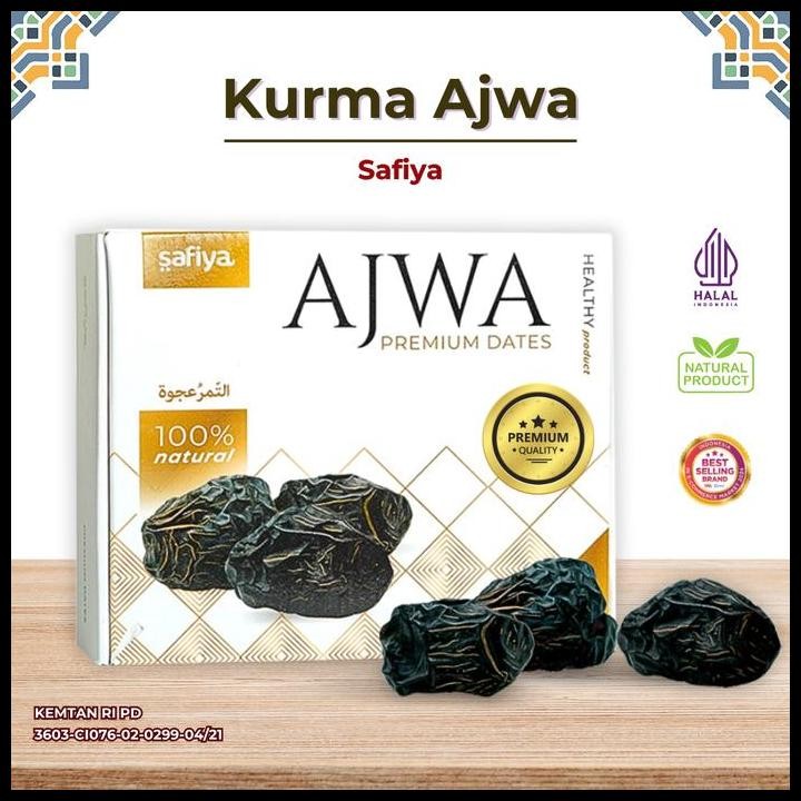 

Terlaris Kurma Ajwa 500 Gr Safiya | Kurma Nabi Azwa Madinah Premium Original Best Seller