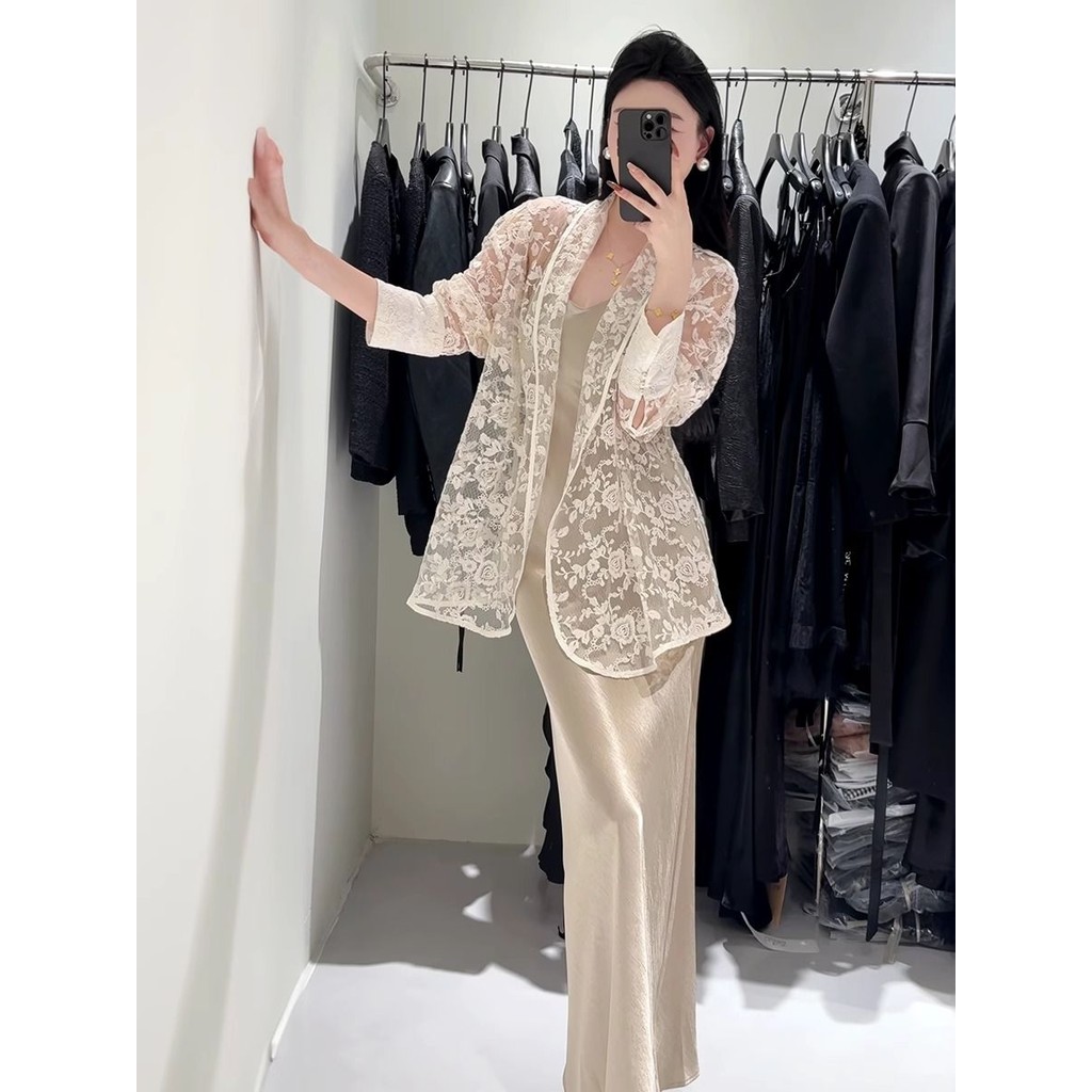 Korean Style Lace Blazer Jacket+Women's Dress Set