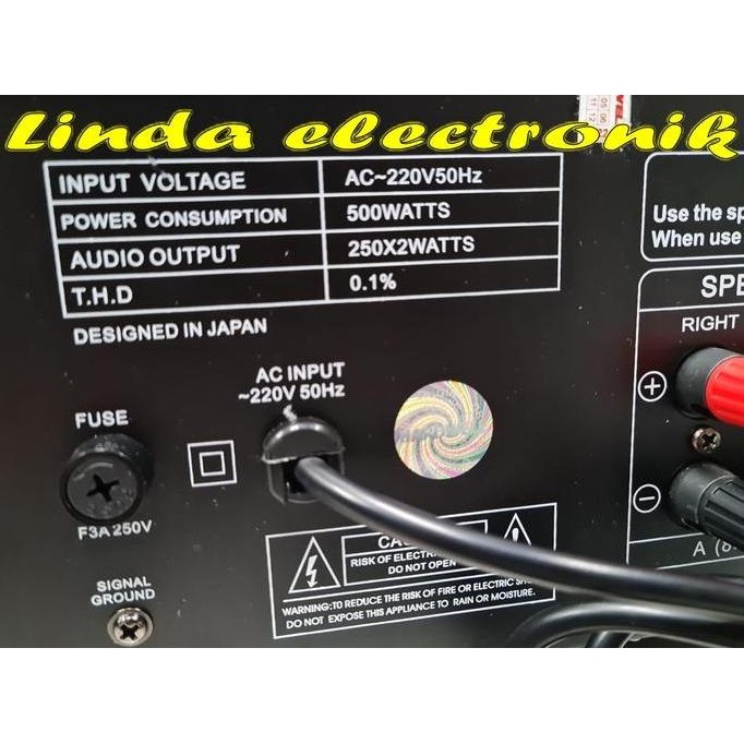 Ampli Amplifier Hardwell Rv 2000 Rv2000 500 Watt Blutooth Remote New Stok