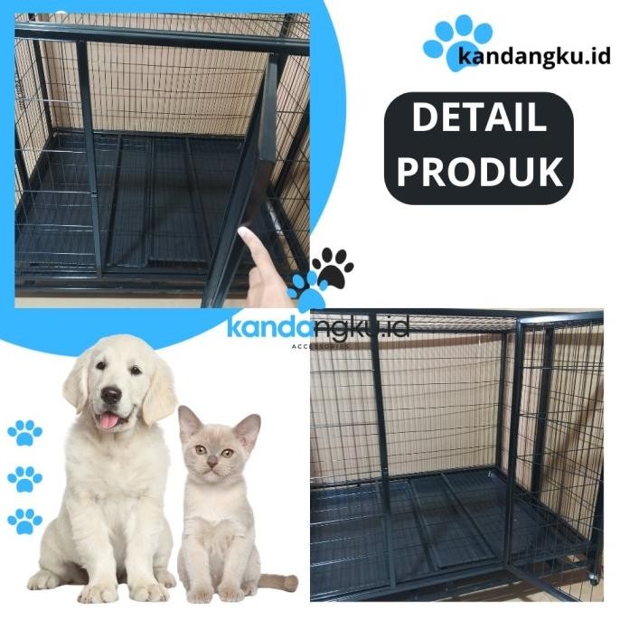 KANDANG ANJING SIZE 125X100X100CM / KANDANG BESI HOLLOW SUPER TEBAL PREMIUM