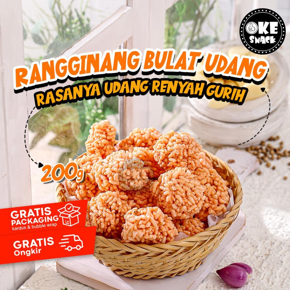 

PJ Rangginang Bulat Udang 200g Renyah Gurih Khas Ketan