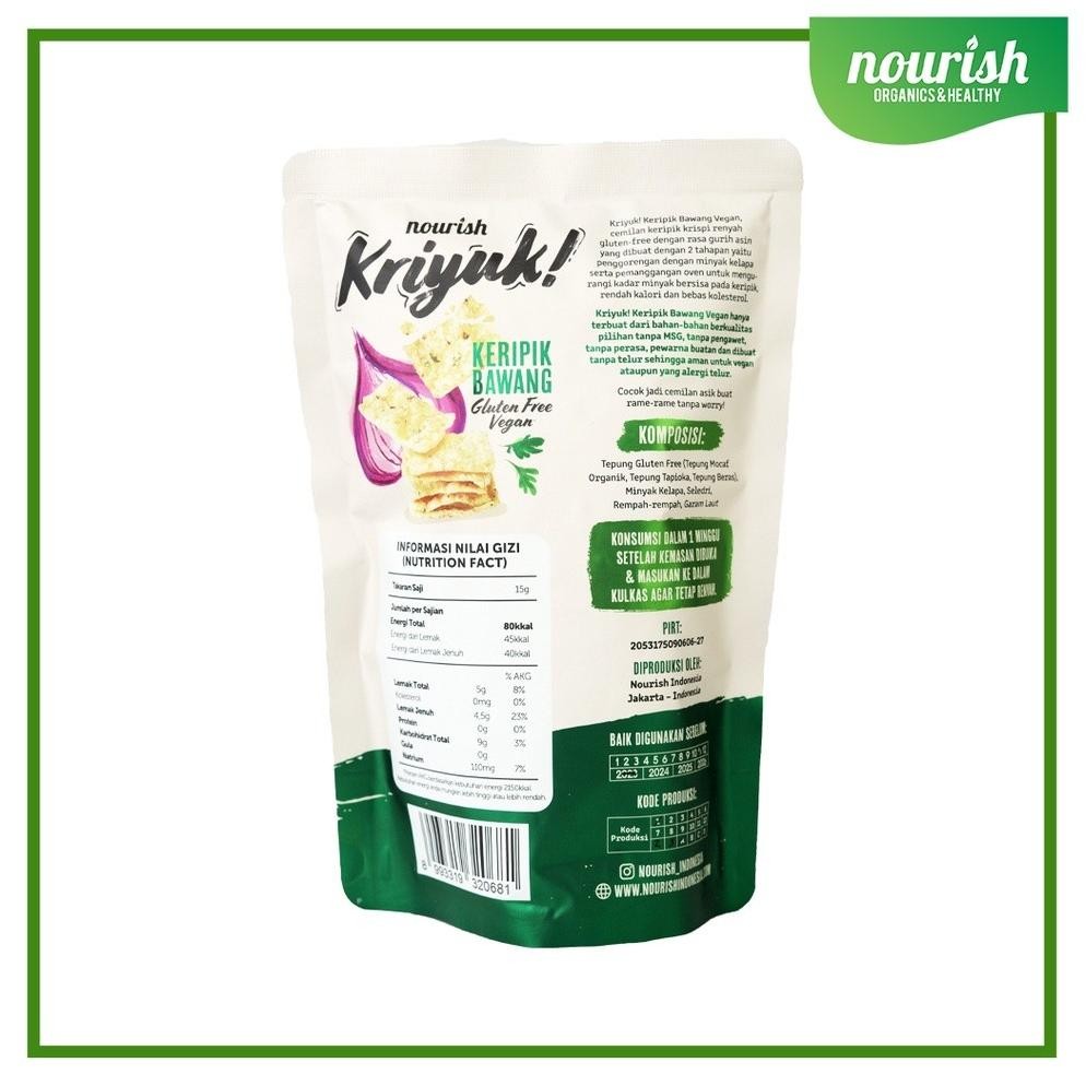 

PJ KRIYUK! Keripik Bawang Gluten Free Vegan Bebas Kolesterol, NO MSG 60gr