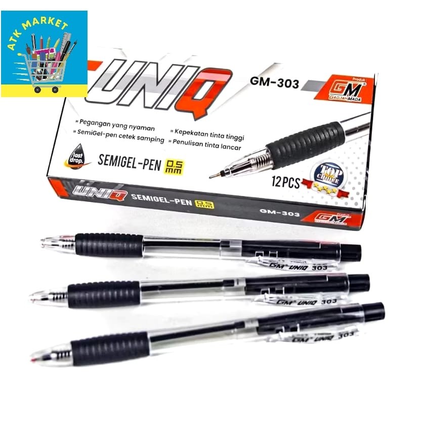 

(MURAH) Pulpen/ Bolpen/ Ballpoint Klik / cetek by GM 303 / GADJAH MADA 0.5mm #Pulpen Murah