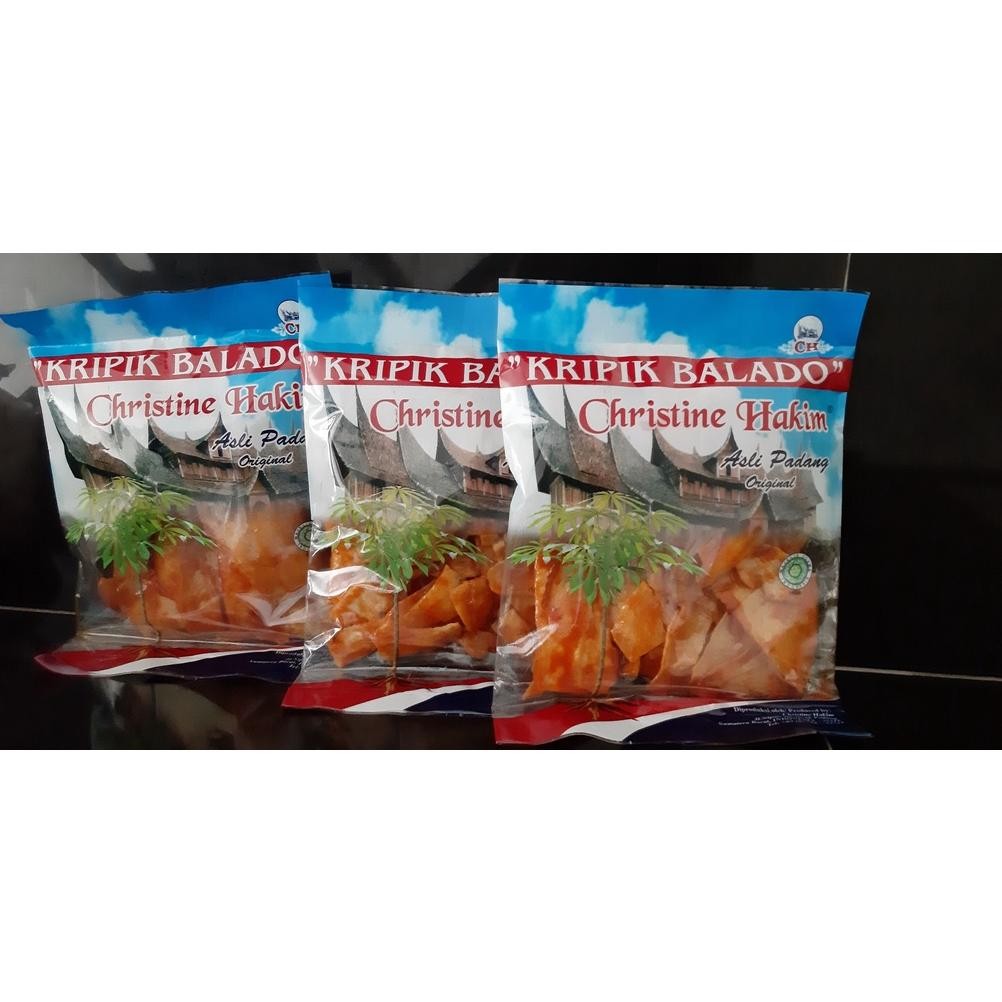 

PJ Keripik Balado Christine Hakim 250g Kemasan Biru / Sanjai Balado Christine Hakim