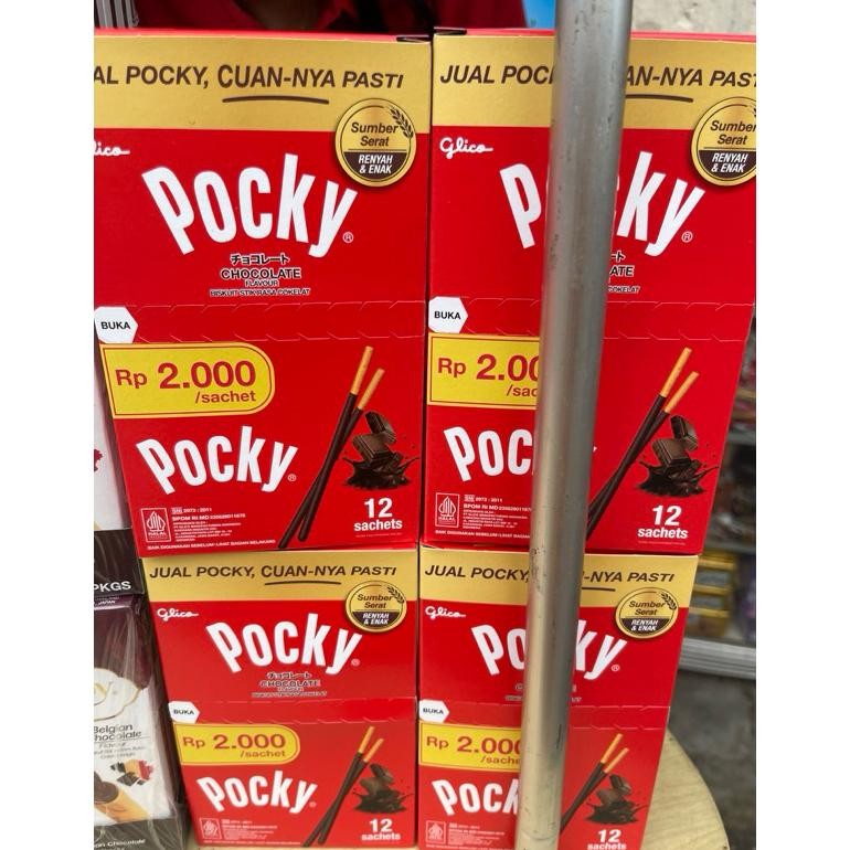 

PJ Glico Pocky Sachet Isi 12 Pcs Coklat & Stroberi