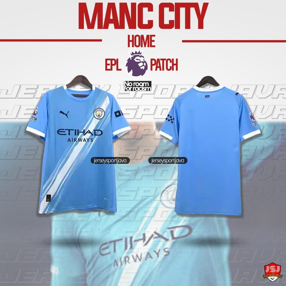 Ready ( Stok ) Jersey Baju Bola Pria Man City Home Full Patch Wcc 2023 2024 / 2025 2026 New Grade Or