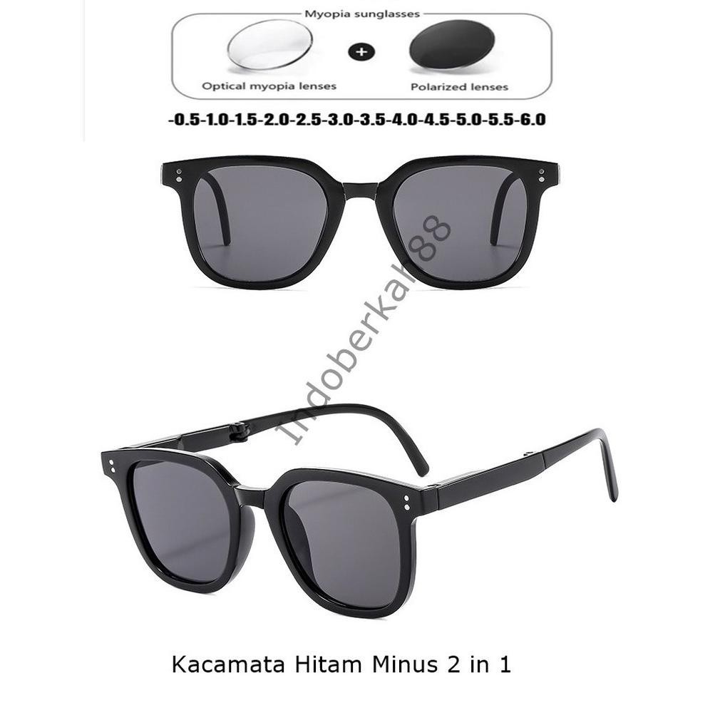 Kacamata Hitam Minus Fashion Korea Retro Anti Blue Light anti Radiasi Model untuk Pria dan Wanita XH