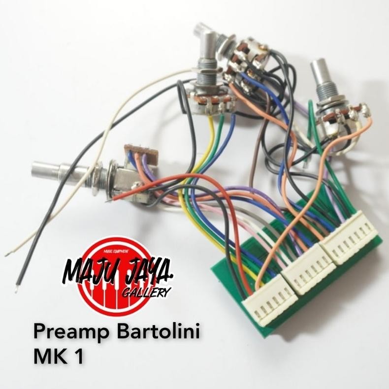 kabel preamp pickup wiring set bass elektrik equalizer bartolini