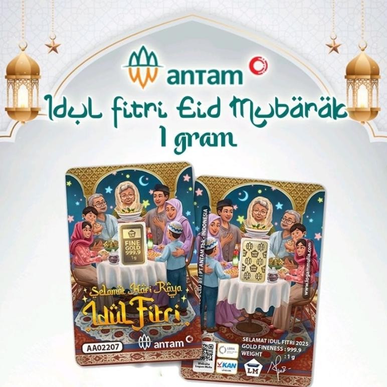 Logam Mulia Emas ANTAM 1 gr Idul Fitri Eid Mubarak Gift Series AST