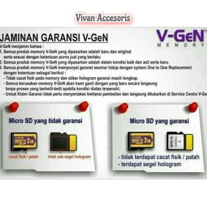 Micro Sd V-Gen Turbo 16Gb Class 10 Memory Hp Ori 16 Gb Microsd Card New Stok