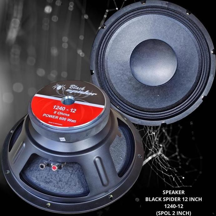 Speaker Black Spider 12 Inch 1240 - 12 Bs 12 1240-12 Black Spider Ori New Stok