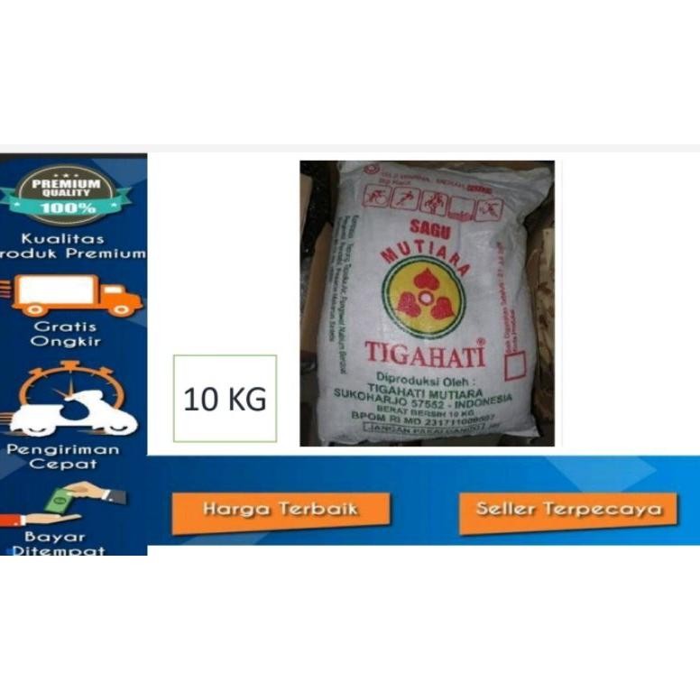 

Sagu Mutiara Merek TA HATI Enak 10 KgKarung