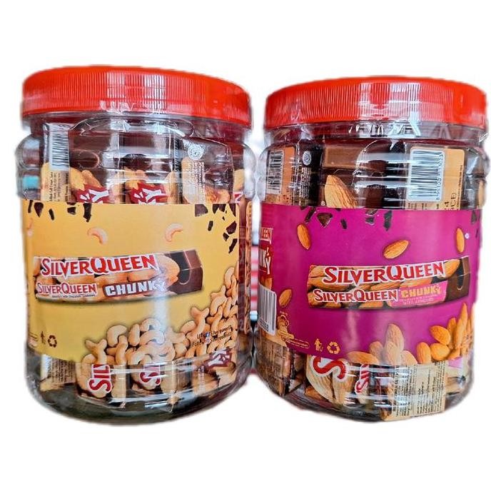 

Coklat Silverqueen Chunky 30Gr Toples/Jar Isi 12Pc X 26Gr - Varian Rasa Cashew/Mede Dan Almond - Food, Makanan, Permen, Cokelat, Cemilan, Kaleng, Chocolate, Snack