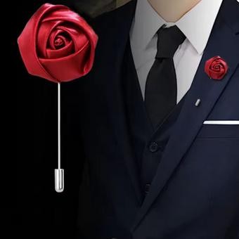 ORIGINAL KIAMA - Lapel Pin Bros Bunga Jas Mawar Pin Broch Oz67