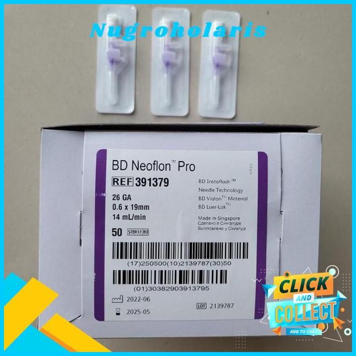 NEOFLON 26GA 0.6 X 19MM  NEOFLON 26G BD  VENFLON BD BEST PRODUK 