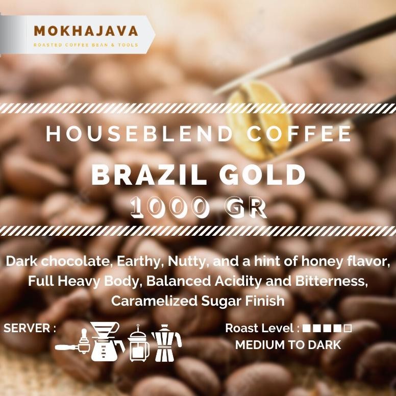

Paling dicari Brazil Gold Arabica House Blend 1000gr Coffee Bean Biji Kopi Blend Arabika
