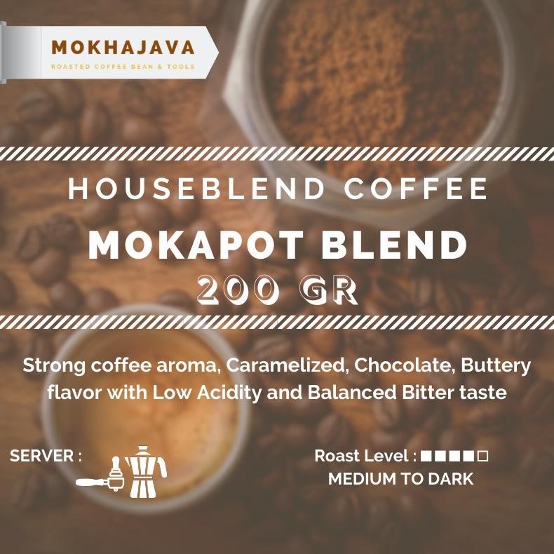 

Paling dicari Specialty Mokapot Houseblend 200gr Robusta Arabica Coffee Bean 200 gr Biji Kopi Arabika Moka pot