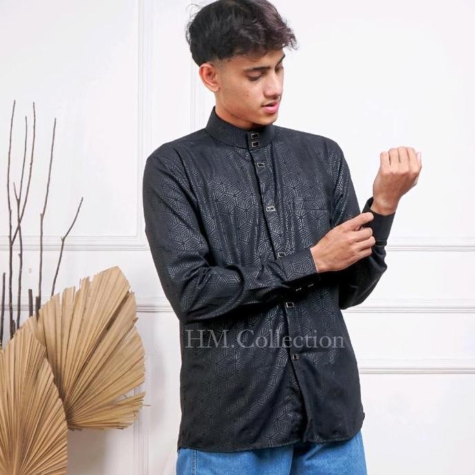 Tersedia HM - Sultan hexagon - kemeja pria  Atasan Formal lengan panjang jasko sultan motif Hexagon 
