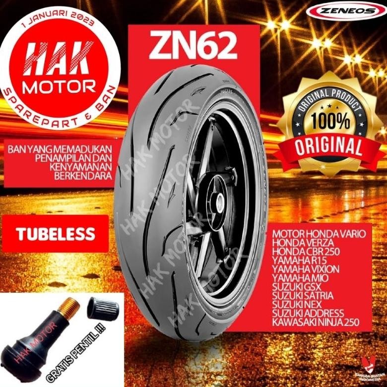 ( DIJAMIN ASLI TERBARU ) BAN DONAT MATIC / SPORT ZENEOS ZN62 ZN-62 ZN 62 RING 14 ,13 ,17 TUBLES , SA