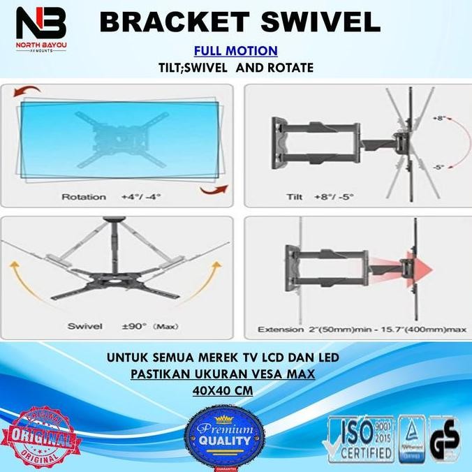 Bracket Tv 32 43 49 50 55 Inch Sony Sharp Lg Samsung Panasonic Smart