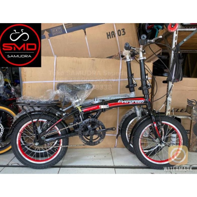 Sepeda Lipat Folding 16 Evergreen Single Speed BDG