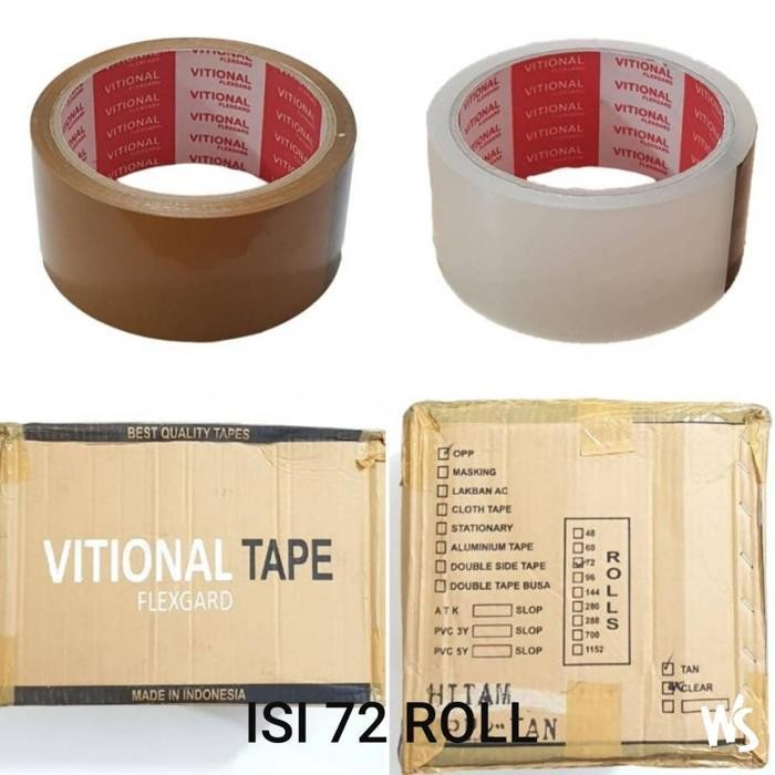 

Promo Vf Htm Lakban 45Mm X 40Y Full 72 Roll (1 Dos) / Isolasi / Solasi