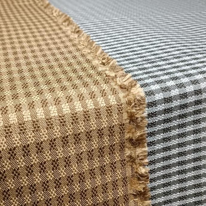 ready  Kain Jok Mobil Tartan coklat muda