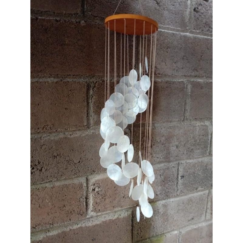 Amertaclassico - Lonceng Angin Kerang Simping Putih Polos Unik