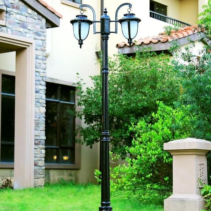 Promo Lampu Taman Outdoor 2 Cabang Lampu Jalan Tinggi 3 Meter