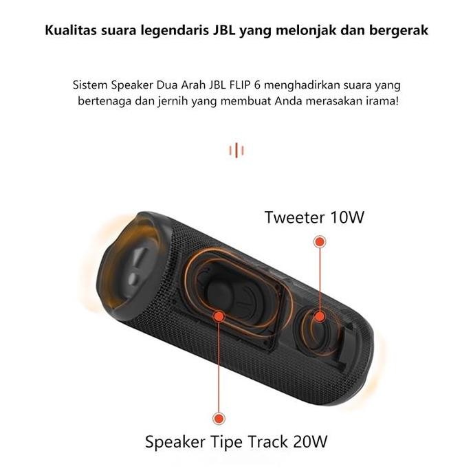 Grosir Jbl Flip 6 Waterproof Portable Bluetooth Speaker Garansi 1 Tahun Powerful Sound And Deep Bass