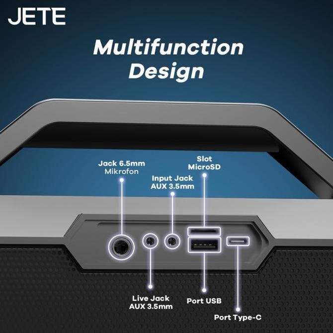 Grosir Jete Sb1 Speaker Karaoke Bluetooth 2 Mic Super Bass