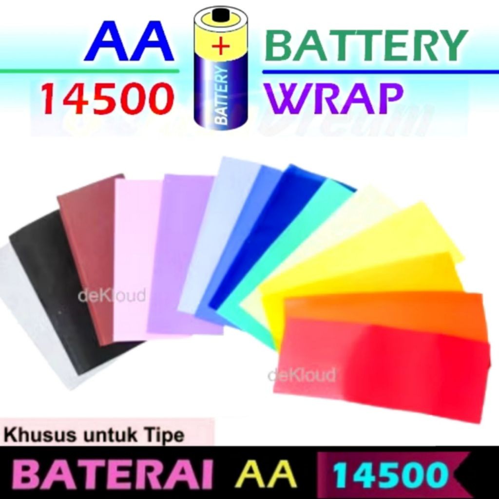 Baterai Wrap AA 14500 Pembungkus PVC Batere Tamiya abc