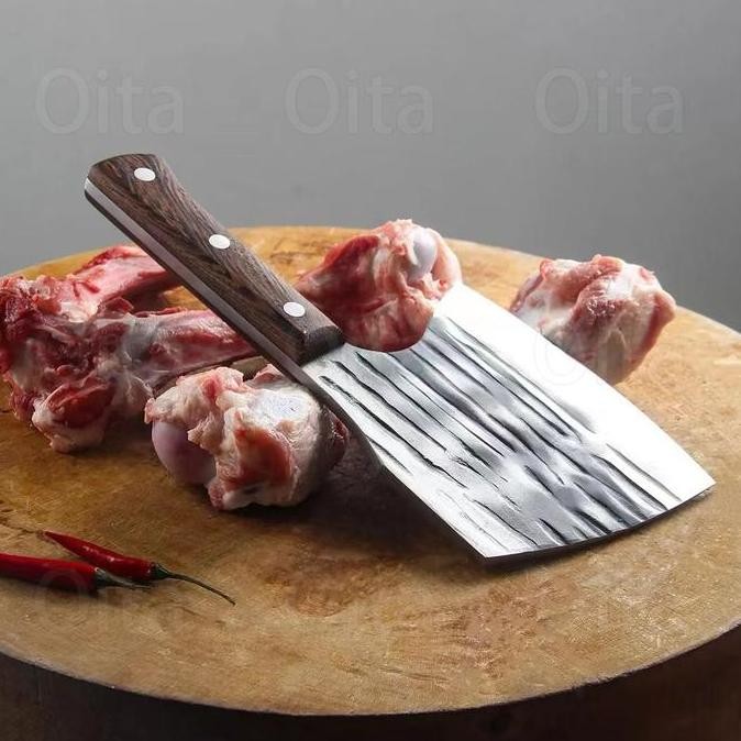 (Expert) Kapak 7.5mm Jumbo Potong Tulang Golok Daging Professional Golok pisau Daging Alat Ayam pisa