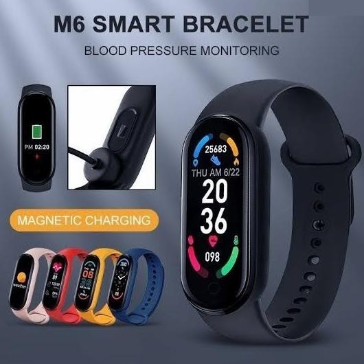 (Expert) SMARTWATCH M6 SMARTBAND LIKE MI BAND 2022 ANTI AIR SMART BAND ORIGINAL