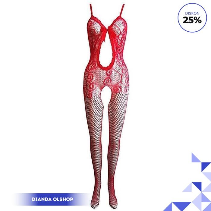LINGERIE STOCKING BODYSUIT LINGERIE TRANSPARAN OPEN LEOTARD SEXY A281 BAIK