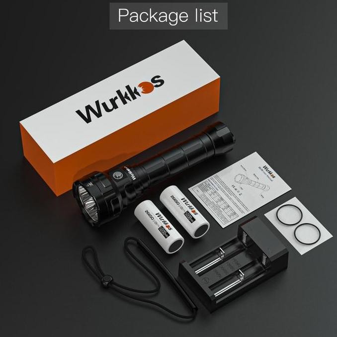 Wurkkos Dl70 Scuba Senter Led Diving Selam 4X Cree Xhp50.2 13000Lumens