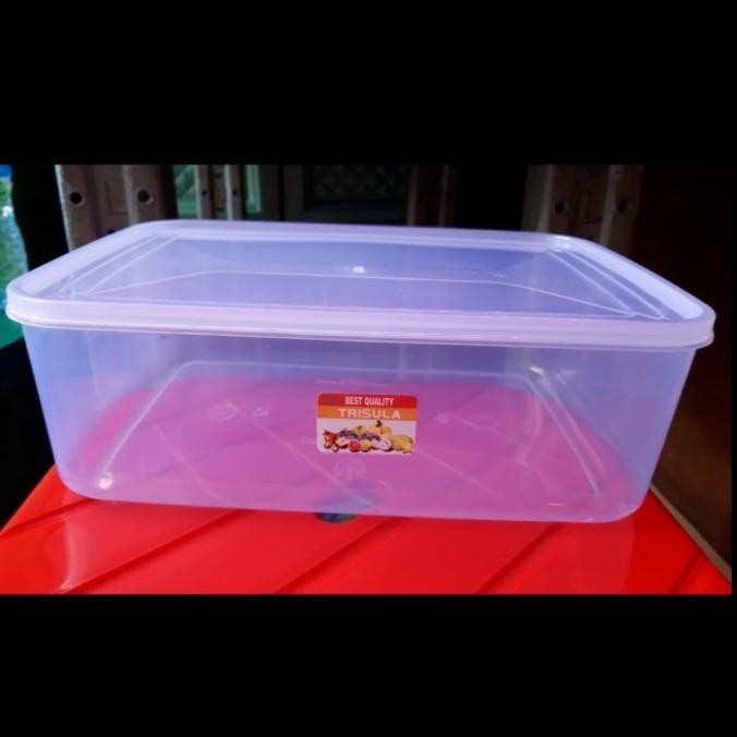 (Expert) Box Kotak Plastik Makanan Kue Donat Trisula 3500ml