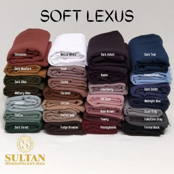 (Expert) Kain Sultan Bahan Abaya Soft Lexina Soft Lexus Untuk Bikin Gamis