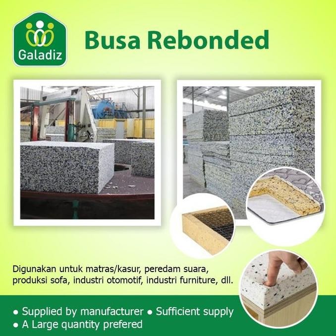 ready Busa Rebonded / Rebonded Foam / Matras Density 70 Uk 200 x 200