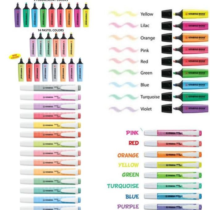 

NEW PAKET LENGKAP SEMUA WARNA STABILO PASTEL ORIGINAL BOSS SWING COOL
